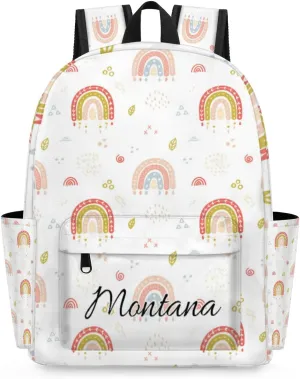 Personalized Girls Backpack for Preschool Elementary Kindergarten Book Bag, Toddler Daycare Travel Bag