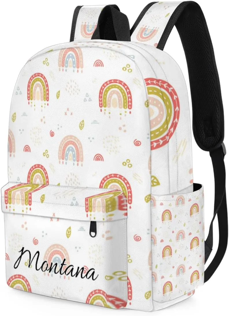 Personalized Girls Backpack for Preschool Elementary Kindergarten Book Bag, Toddler Daycare Travel Bag