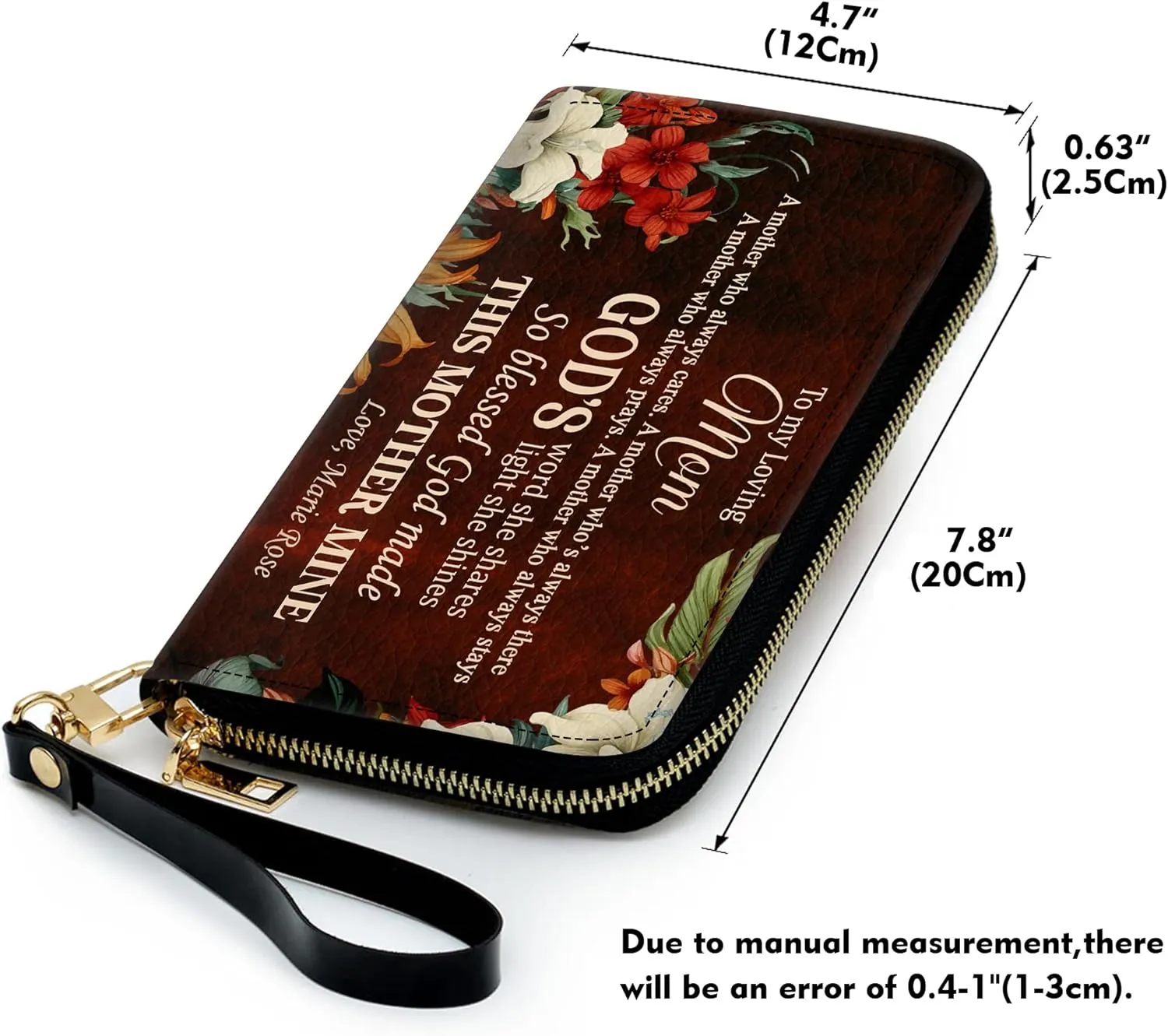 Personalized Leather Handbag for Women – Matching Purse and Wallet Set – Custom Name Church Bags, Mother's Day Gift