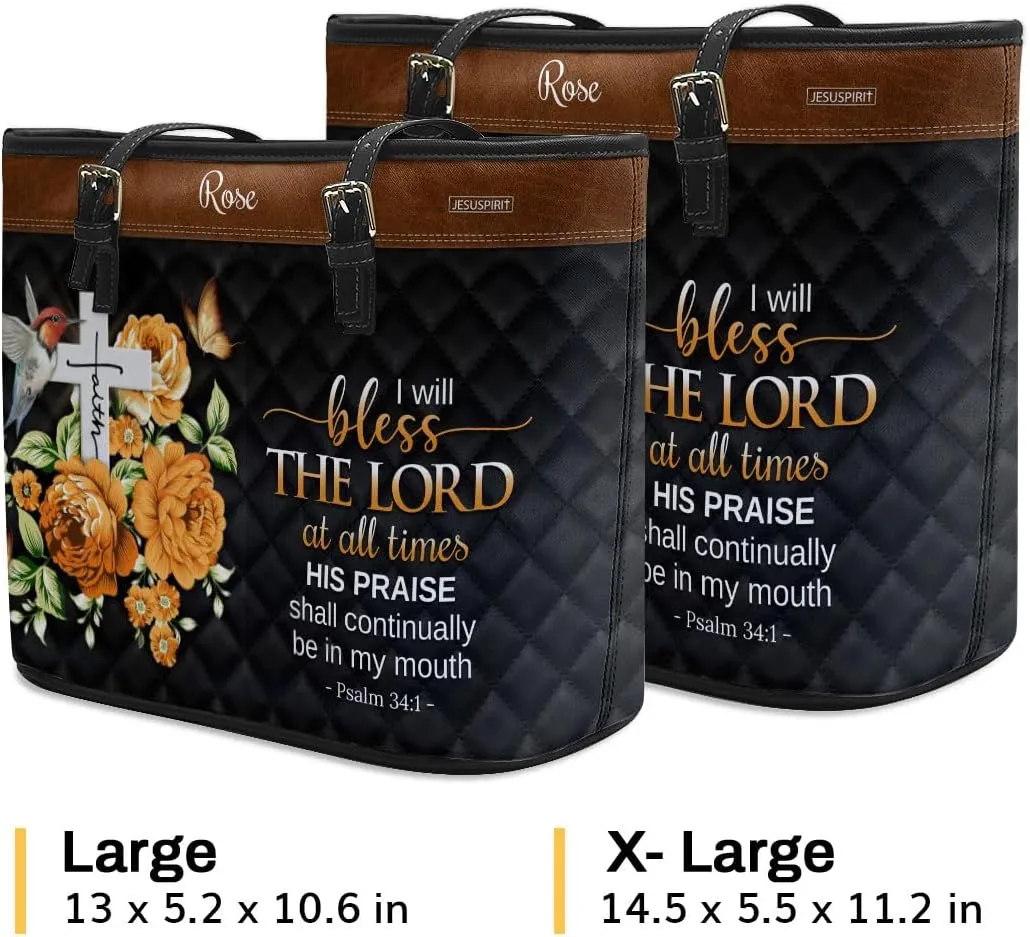Personalized Leather Tote Bags For Women - Christmas Gifts For Women - Christian Gifts