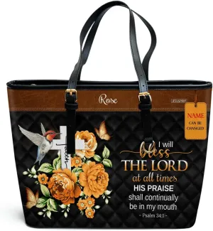 Personalized Leather Tote Bags For Women - Christmas Gifts For Women - Christian Gifts