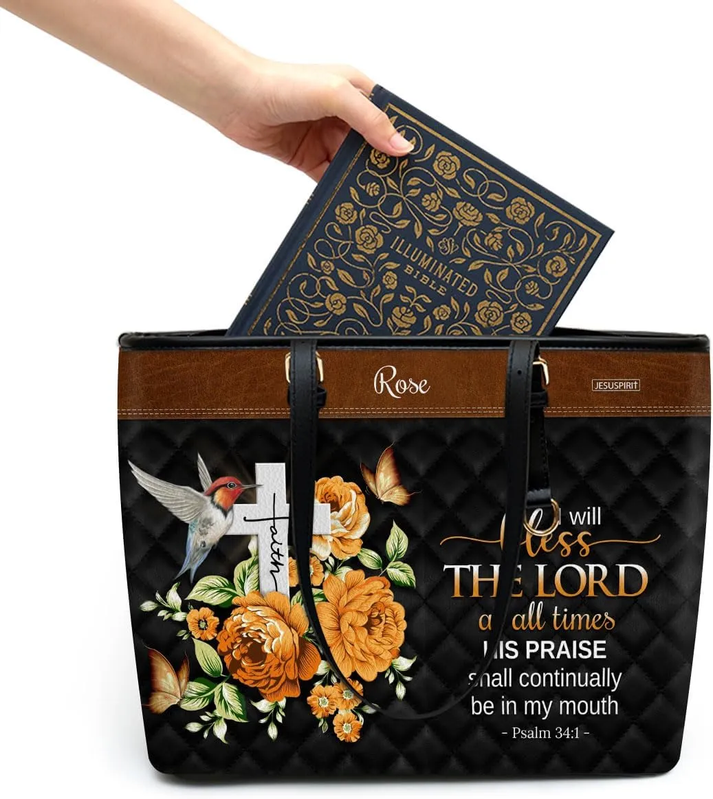 Personalized Leather Tote Bags For Women - Christmas Gifts For Women - Christian Gifts