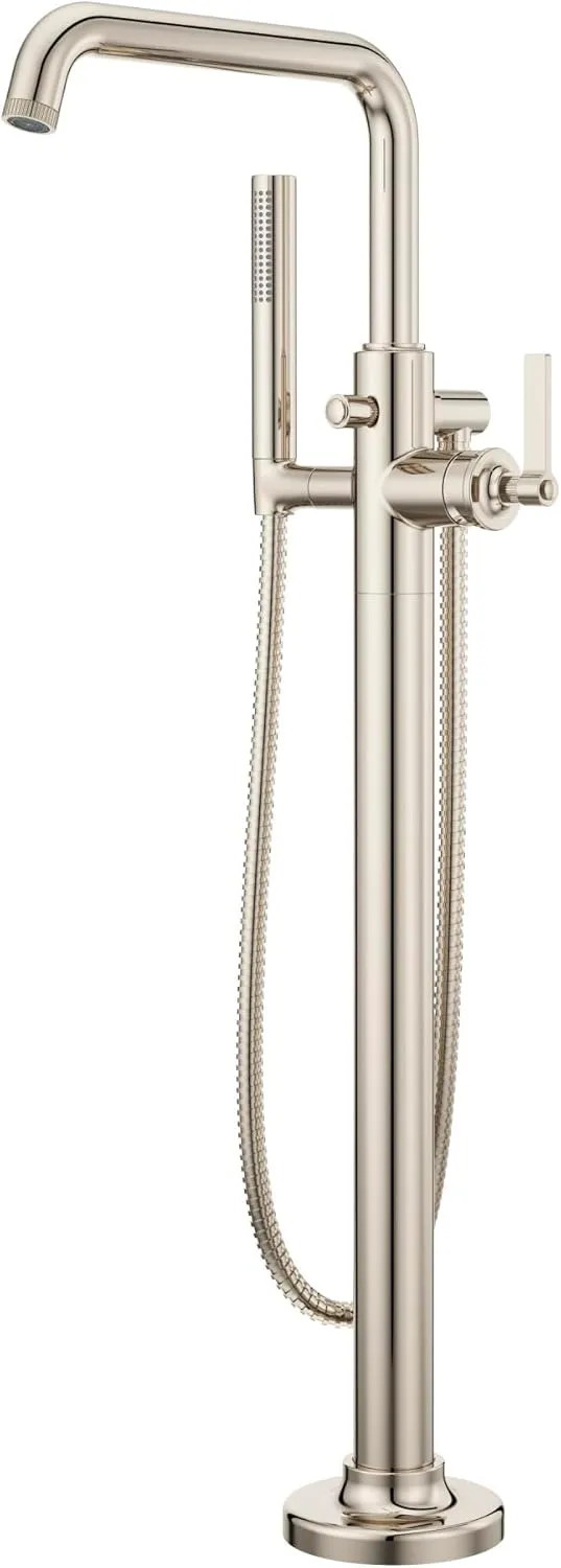 Pfister LG6-1WN Winter Park Floor Mounted Tub Filler with Built-in Diverter - Includes Hand Shower - Polished Nickel