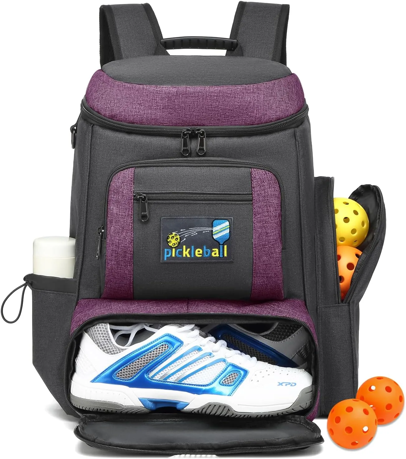 Pickleball Bag, Pickleball Backpack for Women Men - Fits 2 to 4 Paddles with Shoe Compartment & Fence Hook