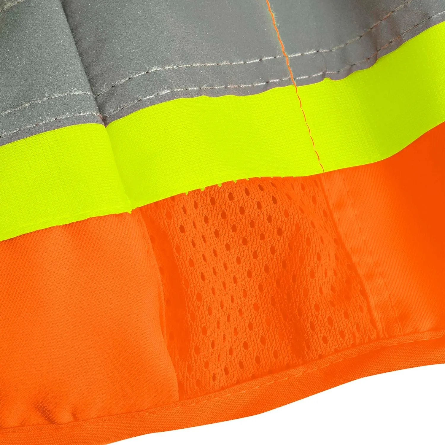 Pioneer Surveyor Safety Vest for Men – Hi Vis Reflective Neon –Woven 150D, 19 Pockets, Zipper, Cooling Mesh Vents – Orange or Yellow/Green