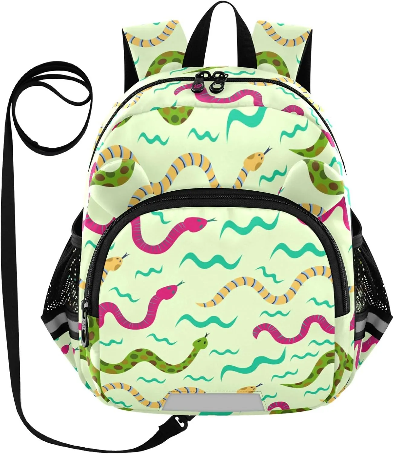 Plaaee Colorful Snakes Toddler Backpack Harness Leash Kids Back Pack Harnesses Leashes Tether for Boys Girls Outdoor Travel S