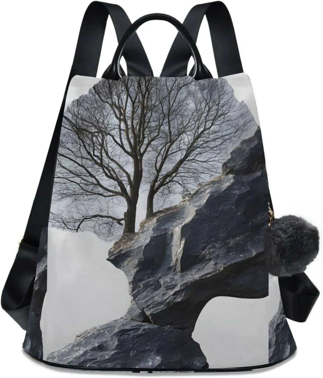 Plaster Human Head Backpack for Women Anti Theft Large Fashion Travel Shoulder Bag Purse Rucksack Lightweight