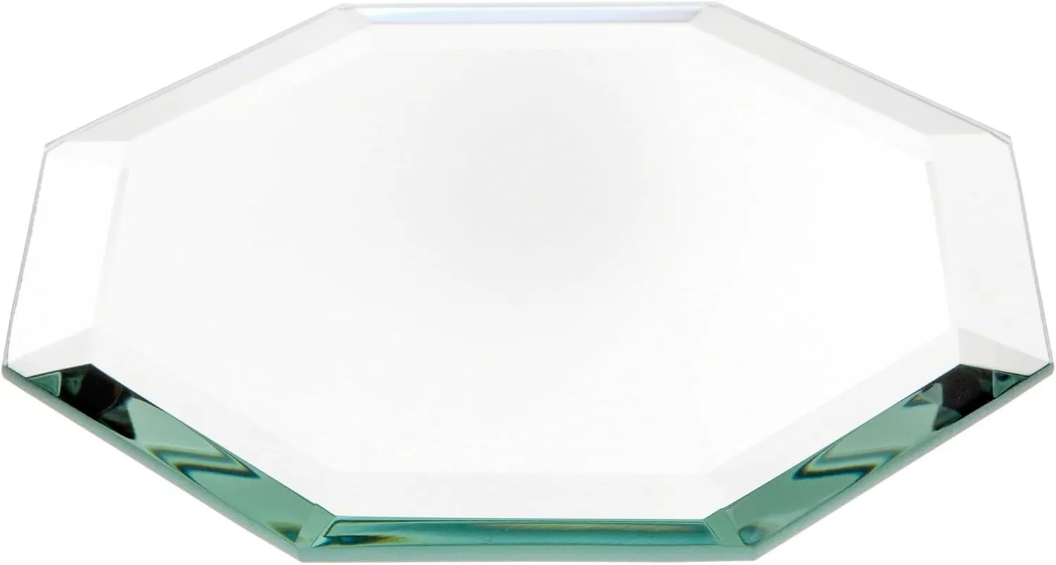 Plymor 5" Octagon, 5mm Thick Beveled Glass Mirror, Pack of 12