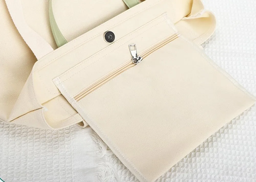 Pocadri Large Women Canvas Tote Handbags Casual Shoulder Work Bag Crossbody Top Handle Handbags