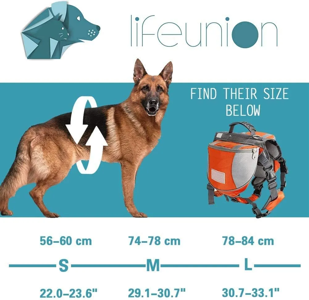 Polyester Dog Saddlebags Pack Hound Travel Camping Hiking Backpack Saddle Bag for Small Medium Large Dogs (Neon Green,M)