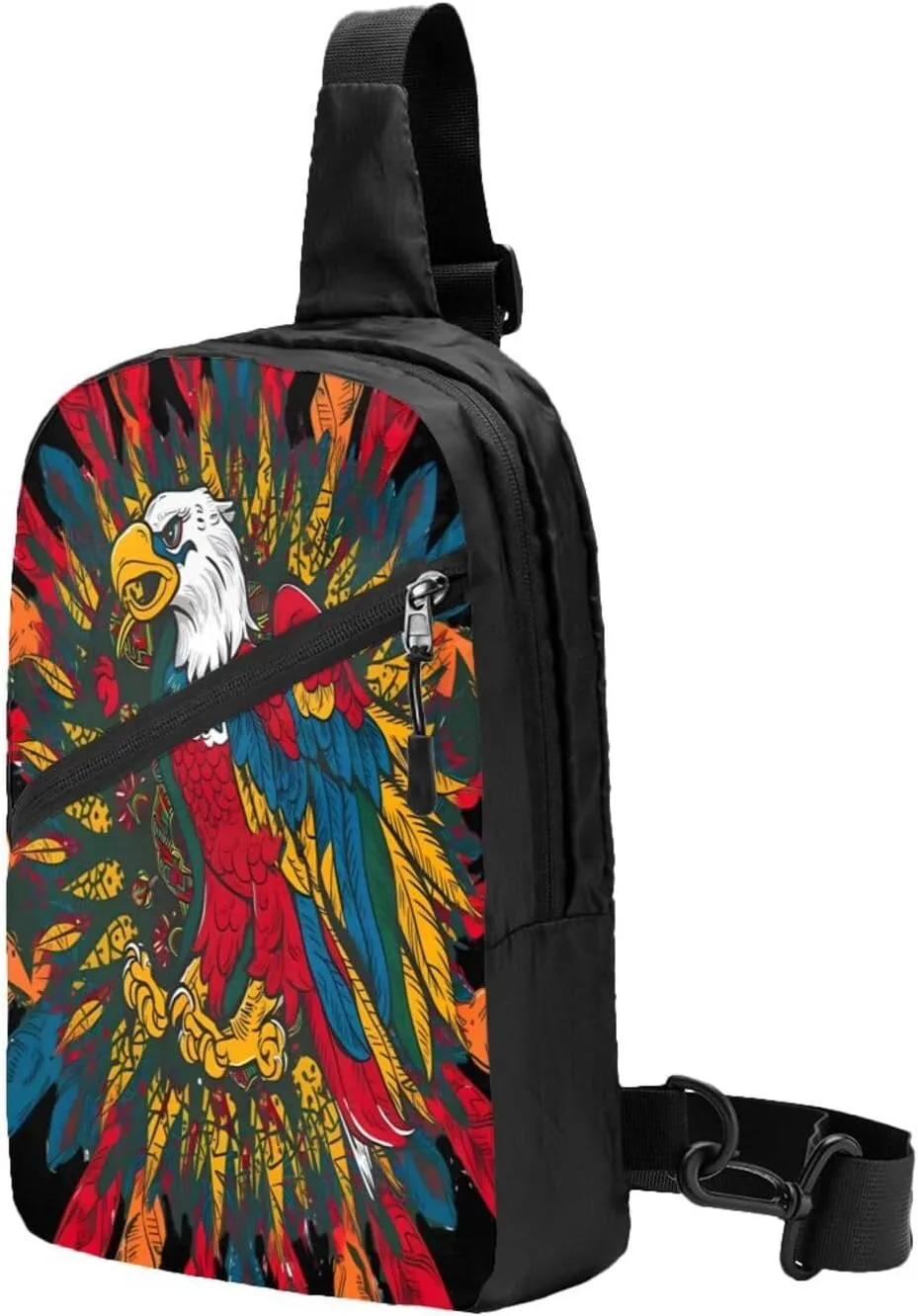 Powerful Mexican Eagle Mexico Flag Crossbody Bag Portable Sling Bags Foldable Chest Daypack Reusable Sports Shoulder Backpack Diagonally Casual Rucksack Travel Bag