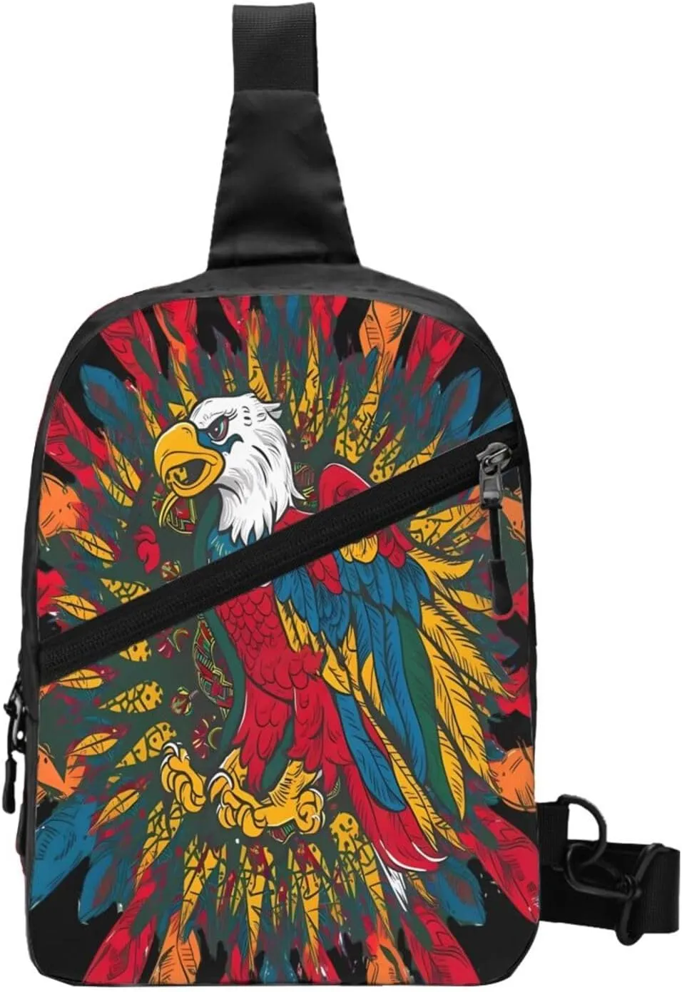 Powerful Mexican Eagle Mexico Flag Crossbody Bag Portable Sling Bags Foldable Chest Daypack Reusable Sports Shoulder Backpack Diagonally Casual Rucksack Travel Bag