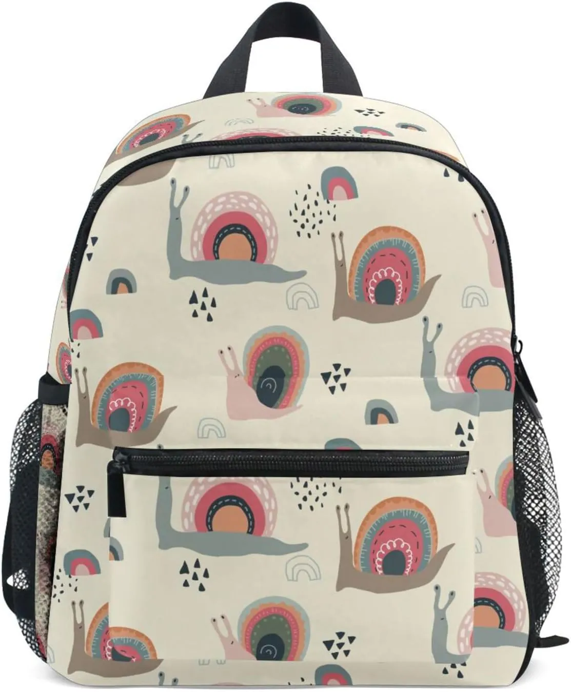 Preschool Backpack Rainbow Snails Toddler School Book Bag for Girls Boys Kids Kindergarten Travel Bag