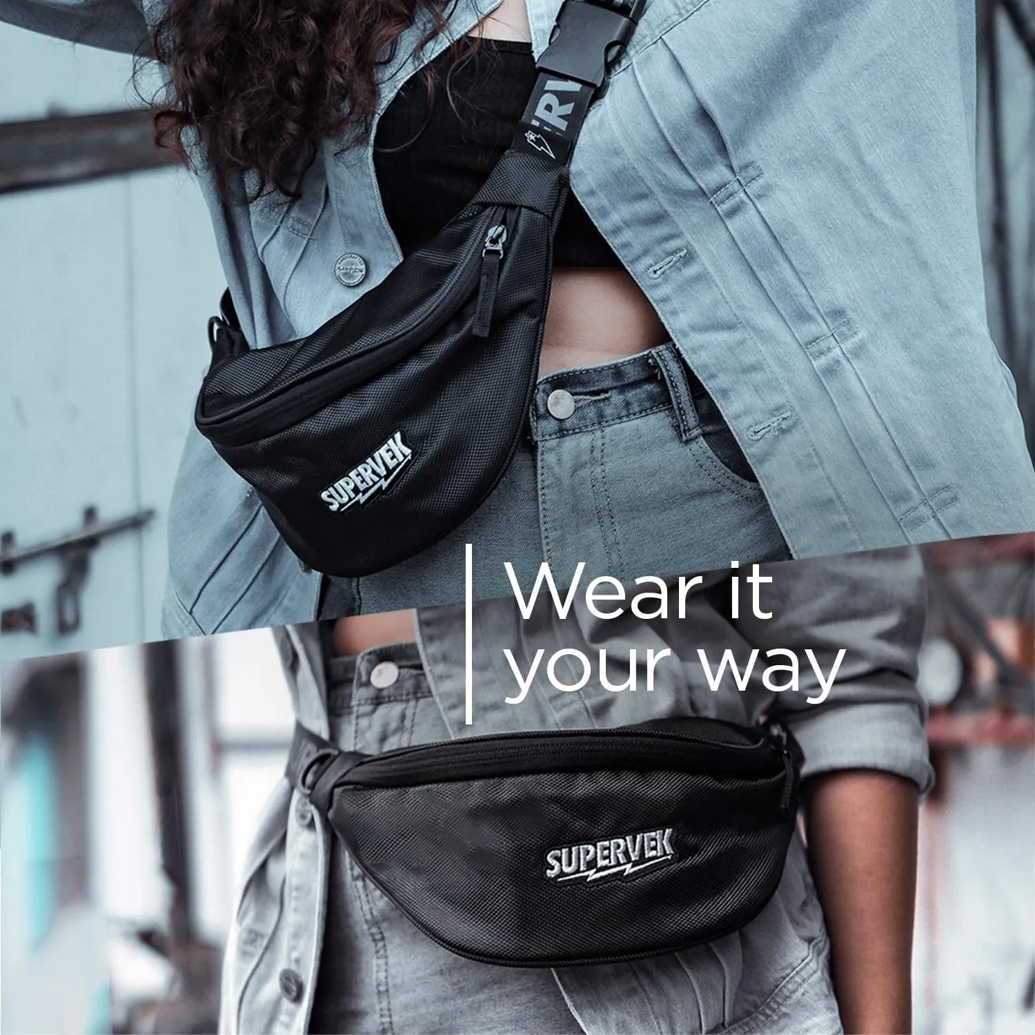 PRO Fanny Pack for Men Women - YKK Waterproof Zipper & Fabric, Crossbody Bag Waist Pack, Belt Bag for Travel Running Outdoor Hiking Cycling - Carry Any Phone, Wallet - Bandana