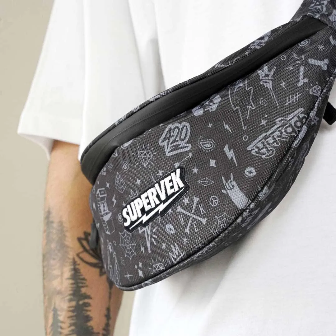 PRO Fanny Pack for Men Women - YKK Waterproof Zipper & Fabric, Crossbody Bag Waist Pack, Belt Bag for Travel Running Outdoor Hiking Cycling - Carry Any Phone, Wallet - Bandana