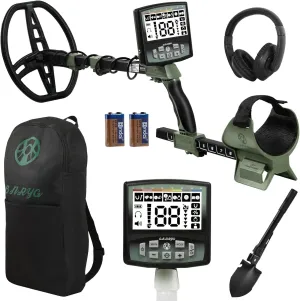 Professional Metal Detector for Adults,12" IP68 Waterproof Search Coil with LCD Backlight,5 Modes Gold Detector,Advanced DSP Chip&High Accuracy System for Beach/Gold Hunting