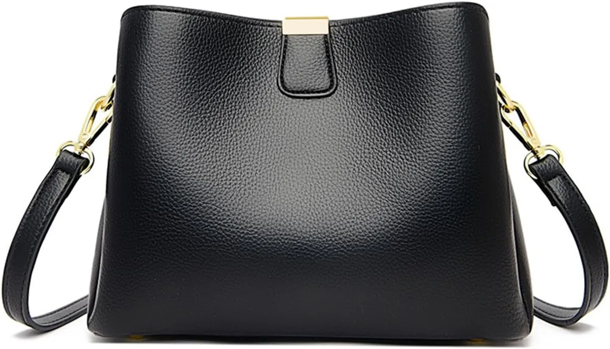 PU Leather Crossbody Bag for Women Elegant Handbag Ladies Shoulder Bag Retro Messenger Bag Waterproof Top-handle Bag