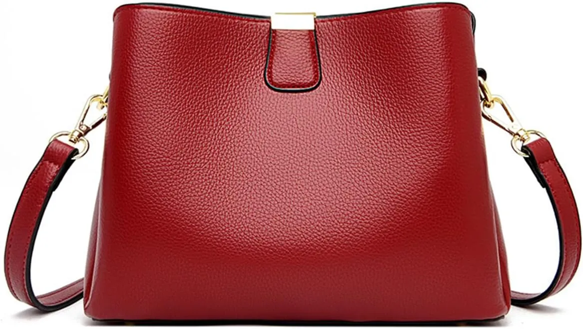 PU Leather Crossbody Bag for Women Elegant Handbag Ladies Shoulder Bag Retro Messenger Bag Waterproof Top-handle Bag