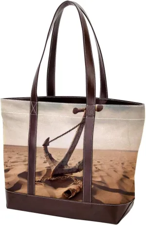 Purses for Women,Tote Bag for Women,Handbags for Women,Anchor Desert Sunshine Retro