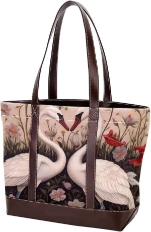 Purses for Women,Tote Bag for Women,Handbags for Women,Art Retro Crane Poppy