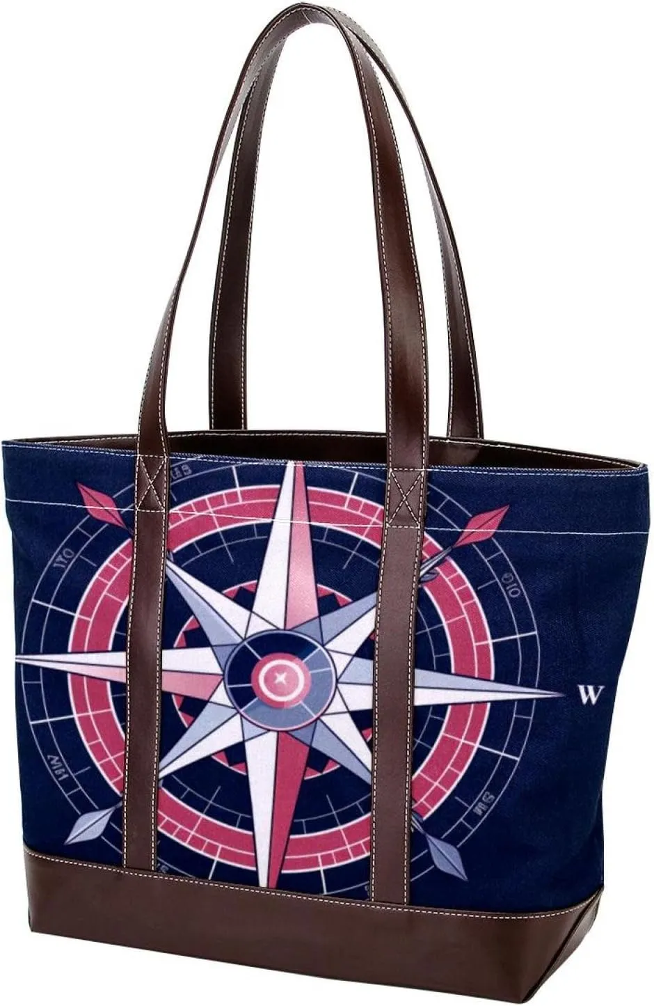 Purses for Women,Tote Bag for Women,Handbags for Women,Blue Back Sea Compass
