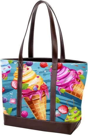 Purses for Women,Tote Bag for Women,Handbags for Women,Celebrate Holiday Ice Cream