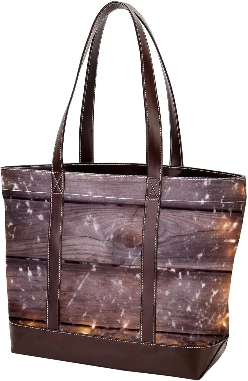 Purses for Women,Tote Bag for Women,Handbags for Women,Christmas Lights Decoration Wood Planks
