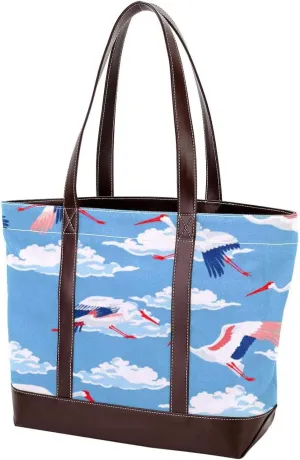 Purses for Women,Tote Bag for Women,Handbags for Women,Crane and Cloud