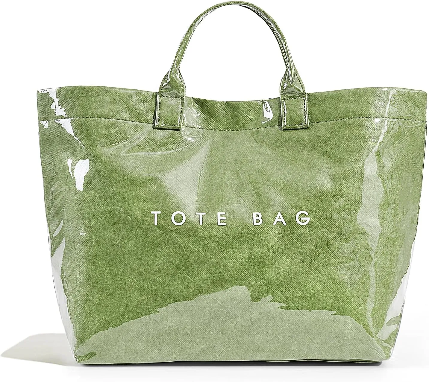 PVC Tote Bag Women's Letters Print Handbags Large Kraft Paper Shoulder Bag Clear Plastic Hobo Bags Top Handle Shopping Bags