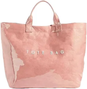 PVC Tote Bag Women's Letters Print Large Kraft Paper Carry All Bag Top Handle Clear Hobo Handbag Easy to Clean