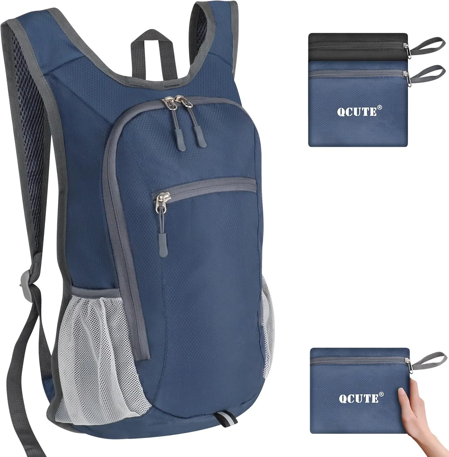 Qcute 15L Hiking Backpack Lightweight Packable Hiking Daypack Small Foldable Shoulder Bag Travel Day Pack Outdoor Gear