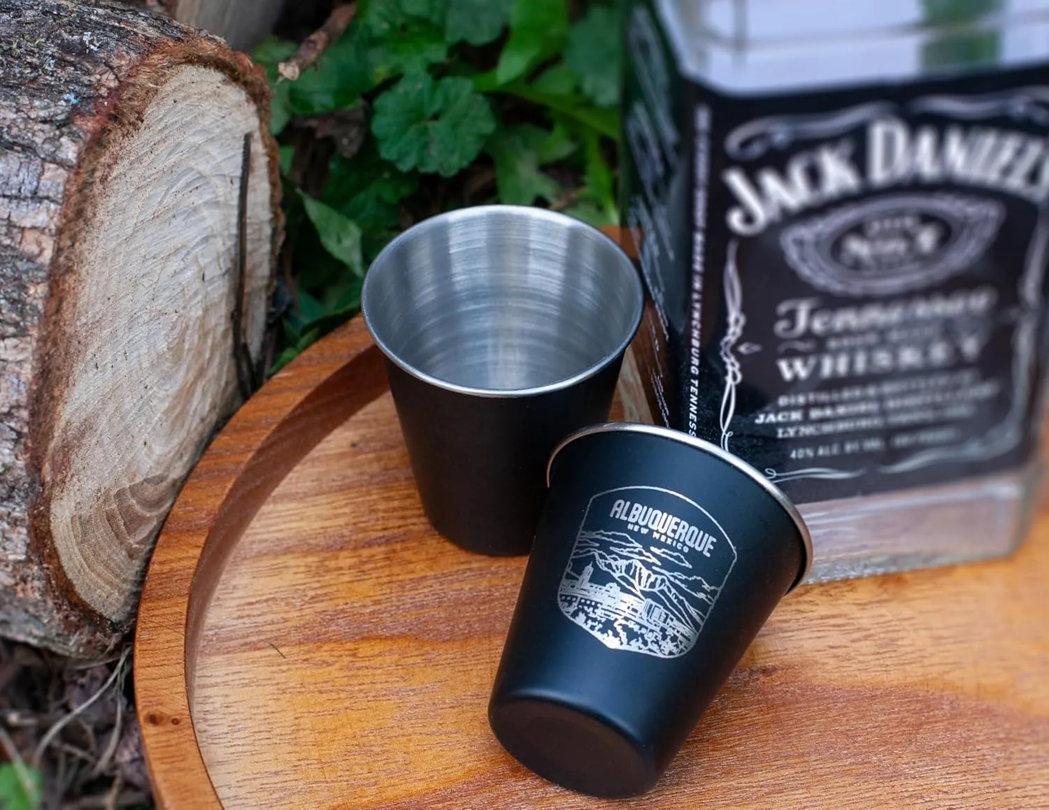 R and R Imports Weld Maine Souvenir Engraved 2 oz Black Matte Shot Glass with Gift Bag Adventure Awaits 4-Pack
