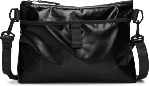 RAINS Sibo Musette Unisex Crossbody Bag - Sling Bag and Fanny Bag, Waterproof Material, Suitable for Both Women and Men, Classic Black Design