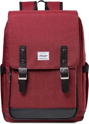 RAVUO Backpack Men Women, Water Resistant 15.6 inch Laptop Haversacks College Bag Casual Daypack Travel Flap Rucksack