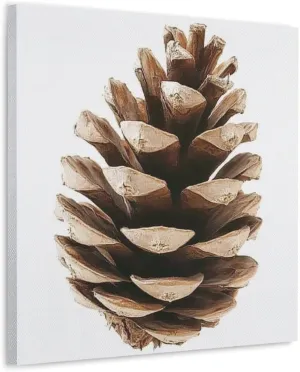 Reccmeny Pine Cone Canvas Wall Art Poster Picture for Living Room 24x24inch(60x60cm) Frame