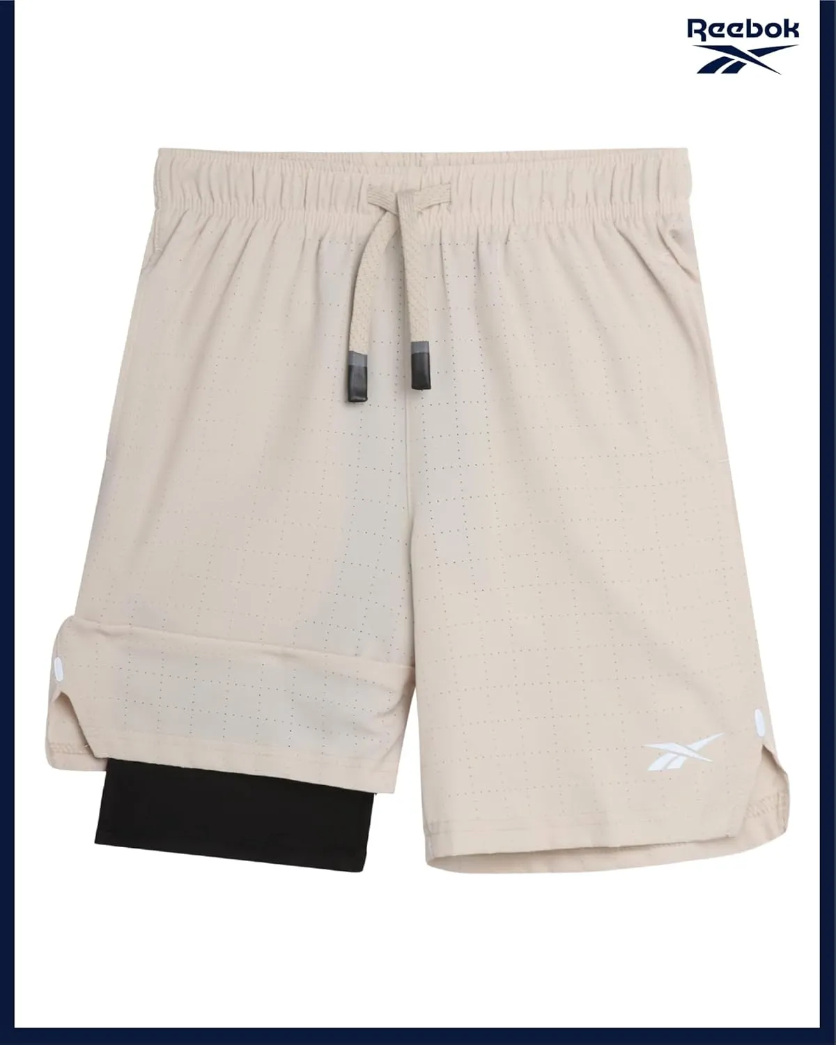 Reebok Boys Athletic Shorts 2 Pack – 2-in-1 Boys Basketball Shorts with Compression Liner – Quick Dry Running Shorts