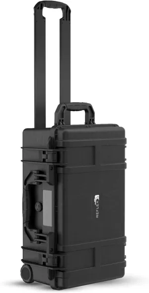 Reflex Camera Large Protective Hard Camera Case suitable for Drones, Lens, DSLR & Guns. Smooth Rolling Wheels Customisable Fit Foam, Waterproof IP67, Shockproof 21.5" x 13.6" x 9.3" inches