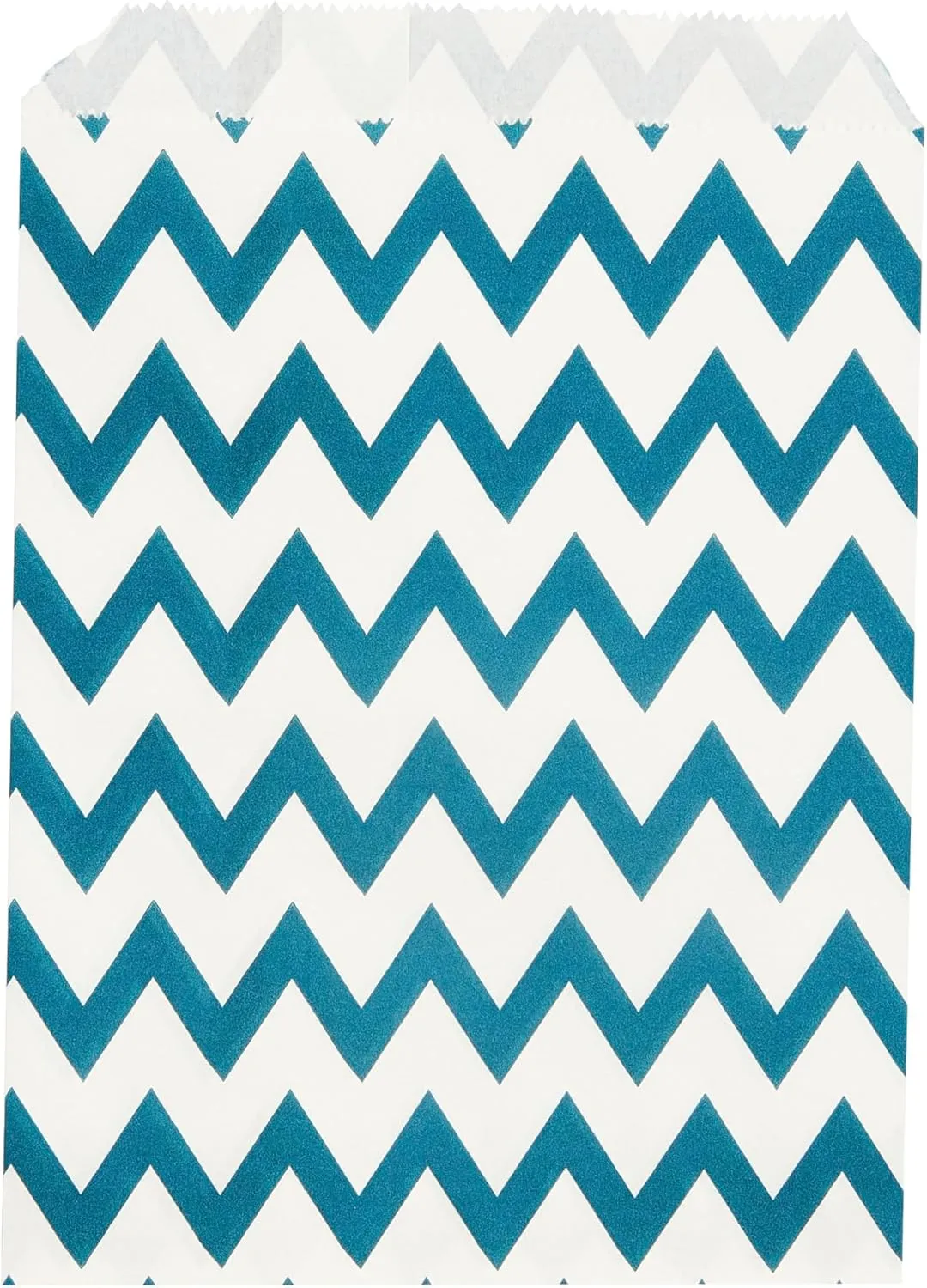 Restaurantware-7 x 5 Inch Cookie Bags, 100 Paper Treat Bags - Use As Party Favors Or Candy Bags, Navy Blue With Zig Zags Paper Food Bags For Baked Goods, For Buffets Or Parties
