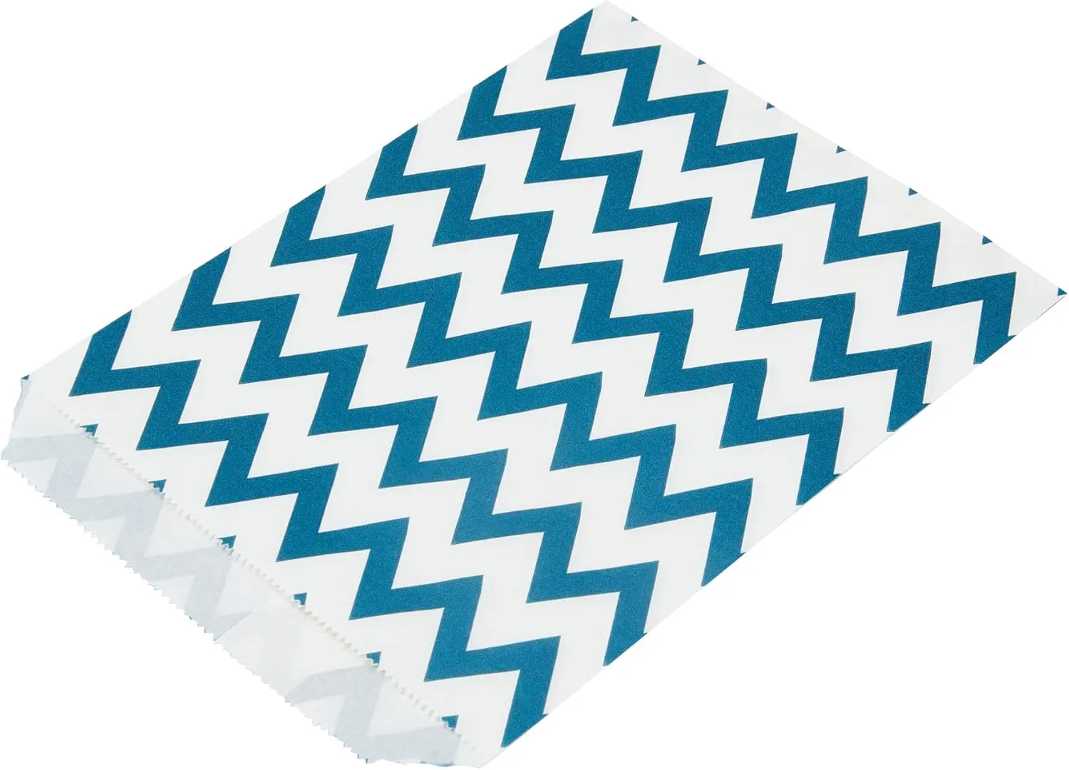 Restaurantware-7 x 5 Inch Cookie Bags, 100 Paper Treat Bags - Use As Party Favors Or Candy Bags, Navy Blue With Zig Zags Paper Food Bags For Baked Goods, For Buffets Or Parties