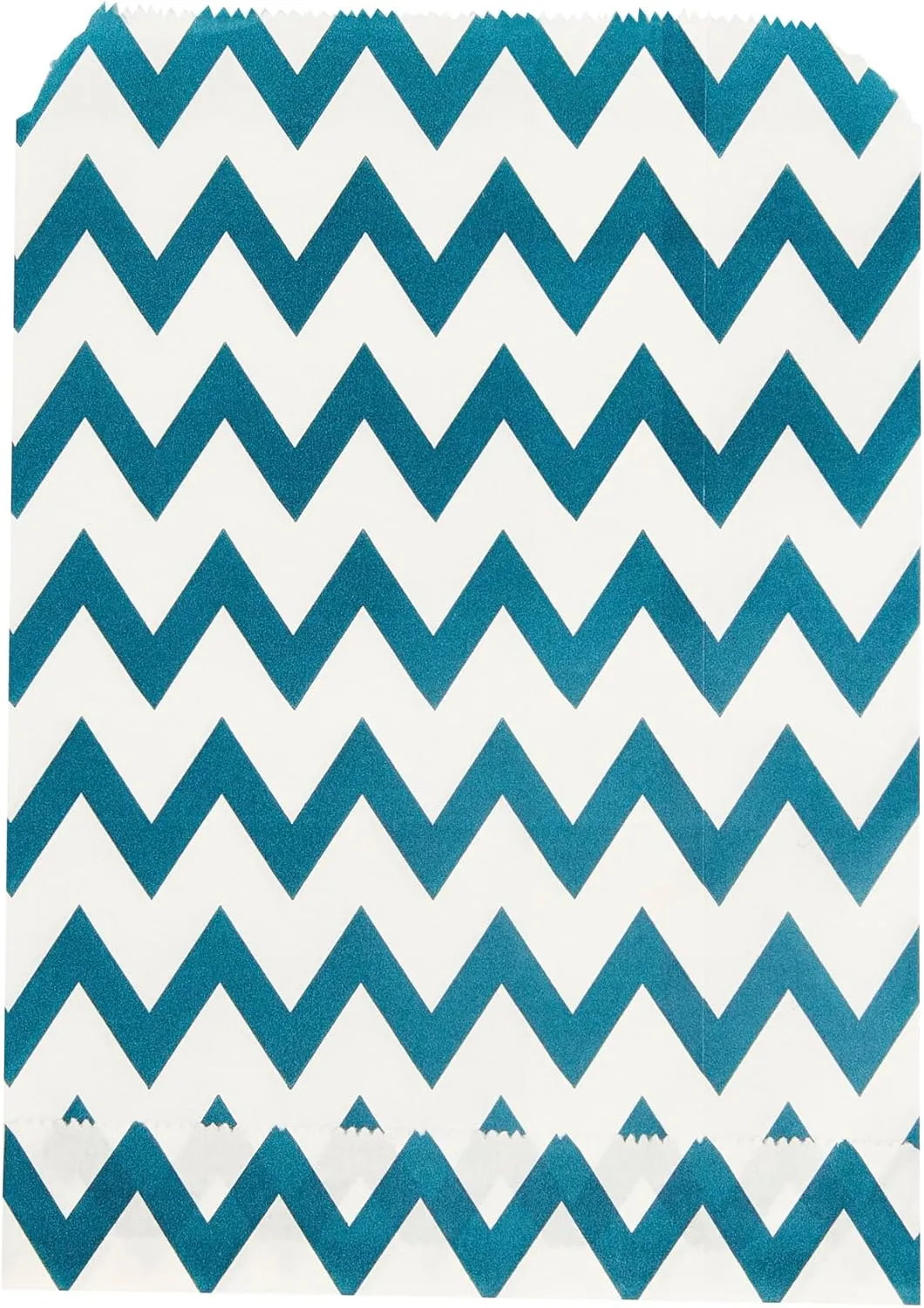 Restaurantware-7 x 5 Inch Cookie Bags, 100 Paper Treat Bags - Use As Party Favors Or Candy Bags, Navy Blue With Zig Zags Paper Food Bags For Baked Goods, For Buffets Or Parties