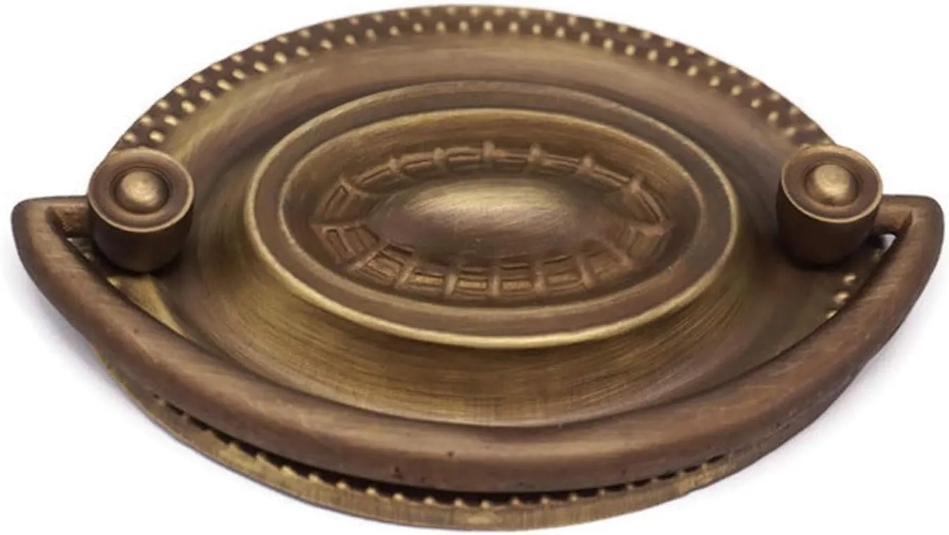 Restore Hardware Hepplewhite Drawer Pulls Medium 2 1/2" CC - Sheraton Furniture Drawer Pull - Federal Pulls - Brass Antique Finish