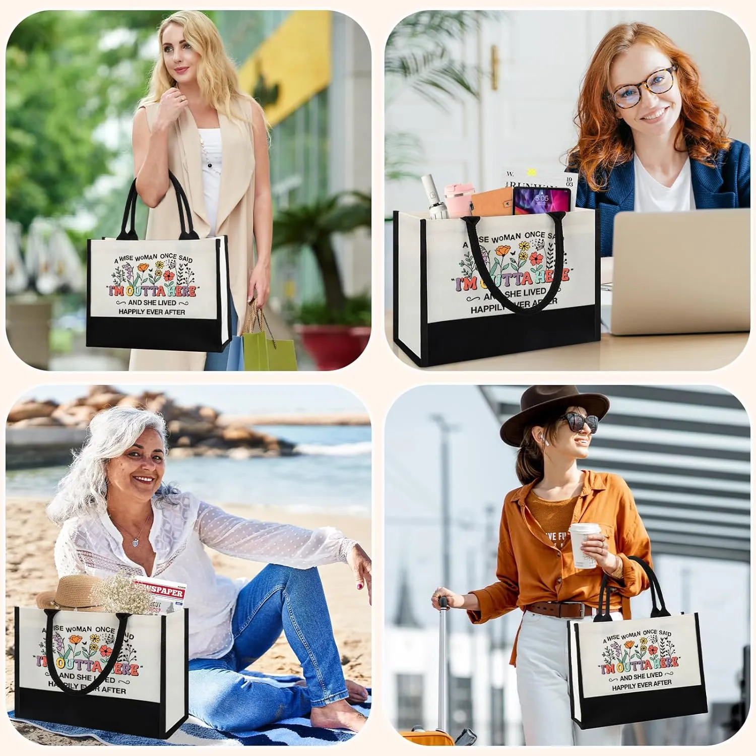 Retirement Tote Bag Gifts for Woman, Coworkers Leaving Farewell Going Away Gifts for Friend Boss Lady Teachers Employee Female, Happy Retirement New Beginning Gifts for Women, Cool Retired Tote Bag