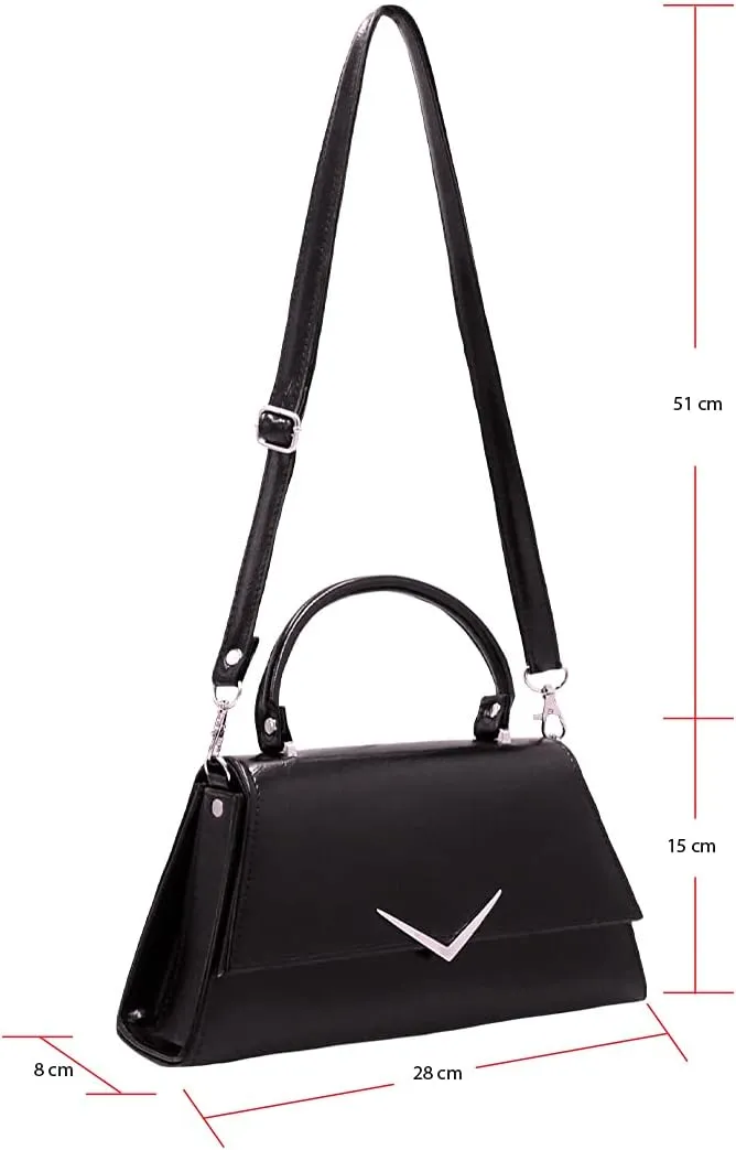 Retro Chevron Top Handle Handbag Purse Rumbler Bag - With Shoulder Strap - Women's 50s Vintage Inspired