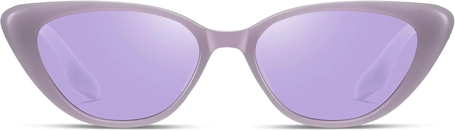 Retro Vintage Narrow Cat Eye Sunglasses for Women 90s Small Chic Style Trendy Sunnies UV400 Protection FZN7514