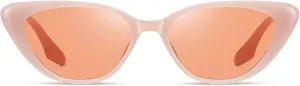 Retro Vintage Narrow Cat Eye Sunglasses for Women 90s Small Chic Style Trendy Sunnies UV400 Protection FZN7514