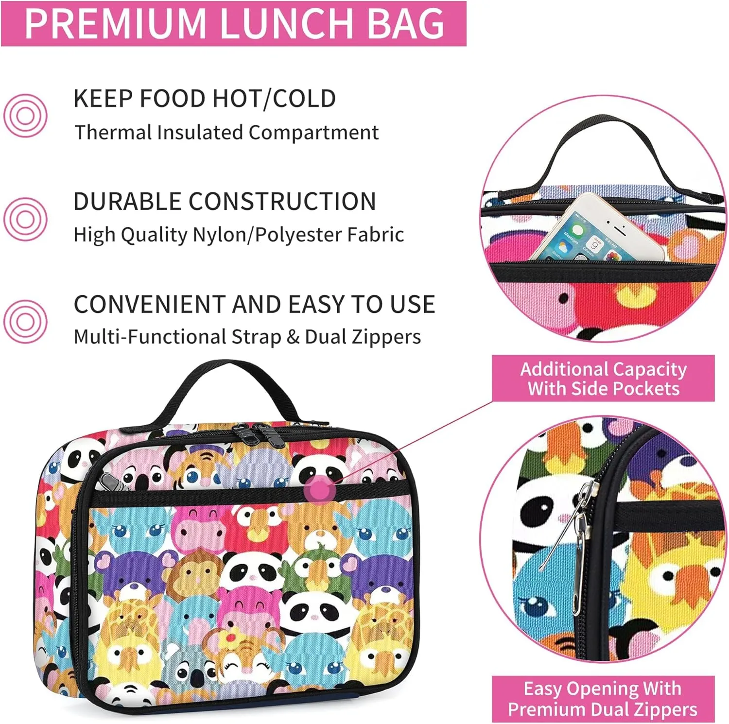 rickyh style Boys and Girls Kids Backpacks, Lightweight Backpack 18.5 x 13.75 x 8.75 Inches lunch bags 10 x 8 x 3.21 Inches Kids Backpacks for School and Travel, BPA Free