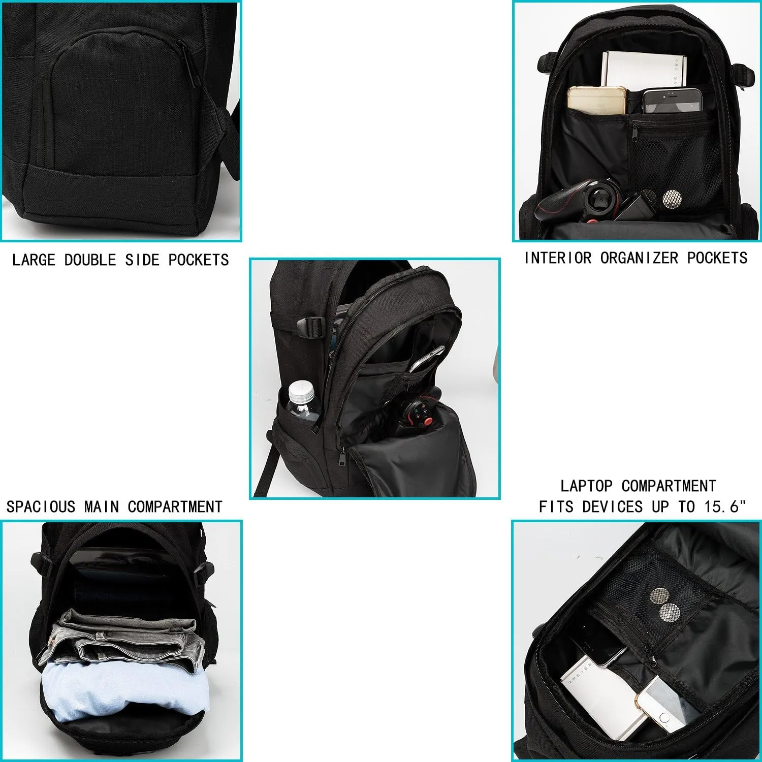 rickyh style School Backpack Travel Bag for Men & Women Lightweight College Back Pack with Laptop Compartmen