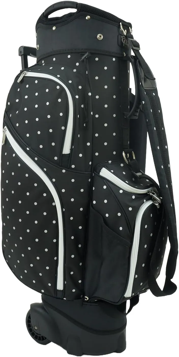 RJ Sports Carter 14 Way Divider Top Transport Golf Cart Bag with Wheels/Handle - Men and Women Wheel Golf Bag