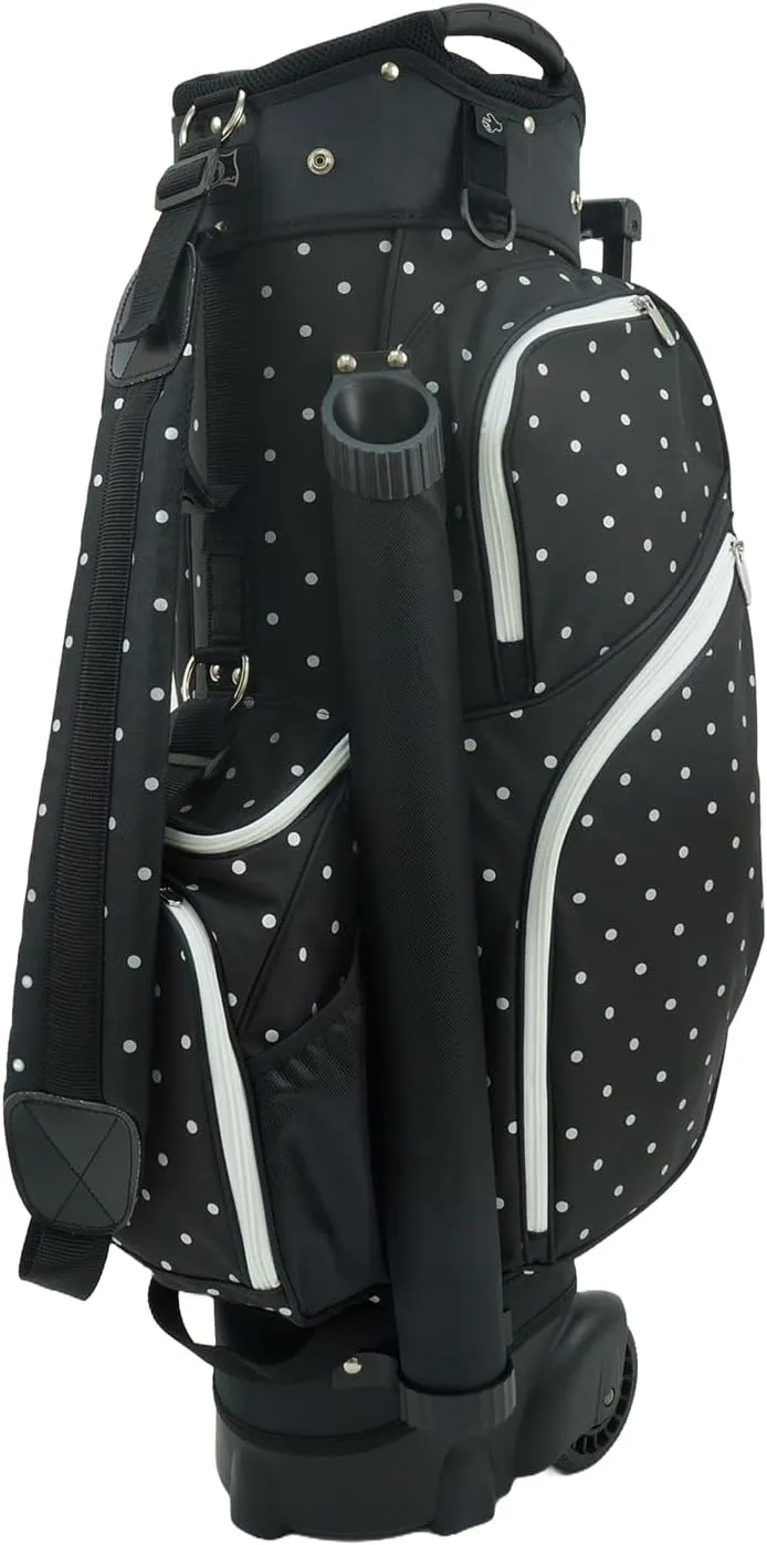 RJ Sports Carter 14 Way Divider Top Transport Golf Cart Bag with Wheels/Handle - Men and Women Wheel Golf Bag