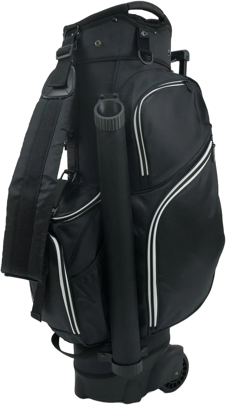 RJ Sports Carter 14 Way Divider Top Transport Golf Cart Bag with Wheels/Handle - Men and Women Wheel Golf Bag